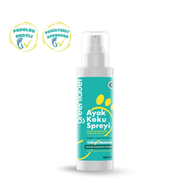 Refreshing and Moisturizing Deodorizing Foot Spray with Mint and Tea Tree - Foot & Leg Mist 100 ML